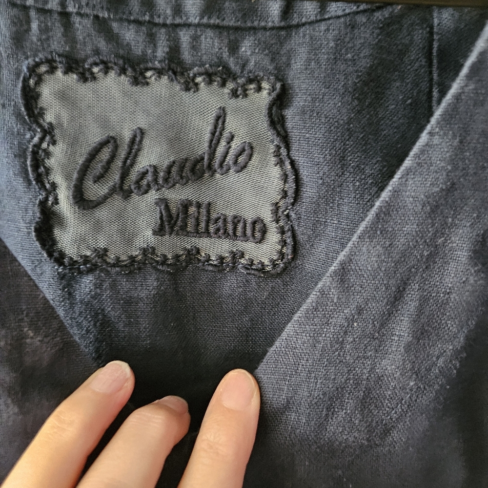 GUC Sz.S Claudio Milano Linen Dress w/pockets,A-Line shape, Very cool,flattering